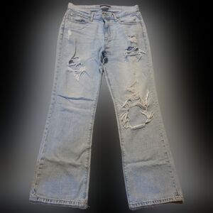 Aeropostale Light Blue Boyfriend Flare Wide Leg Jeans